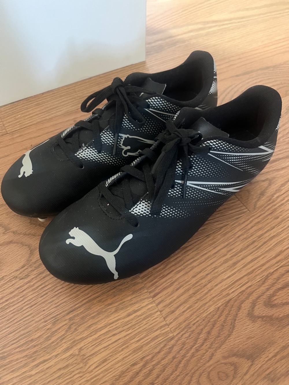 Puma Black and White Soccer Cleats